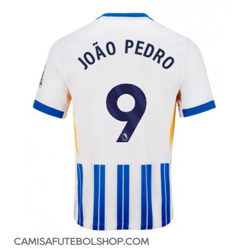 Camisa de time de futebol Brighton Joao Pedro #9 Replicas 1º Equipamento 2024-25 Manga Curta